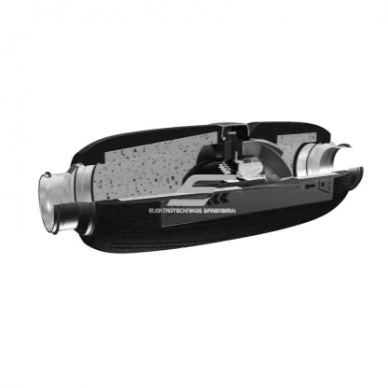 Skaņas izolēts kanālu jauktās plūsmas ventilators | D150 | 570 m³/h | 50 W | 230 V | 2 ātrumi | 694×253×254 mm | IPX4 | melns | ESLP23486 3