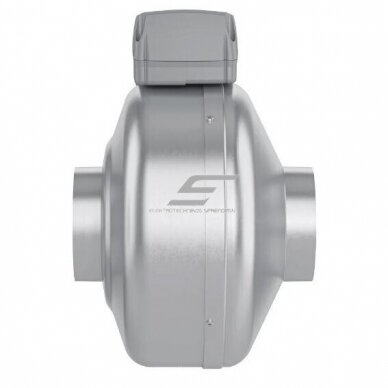 Kanałowy wentylator odśrodkowy El-Turbo-D 160P | D160 | 655 m³/h | 102 W | 230 V | 390 Pa | stal ocynkowana | szary | Eltdad-160 P 1