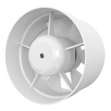 Kanalveida ventilators | sadzīves | ventilācijas sistēmām | 12V | D125 | 128x128x87mm | IP24 | plastmasa | balts 1 Kanalveida ventilators | sadzīves | ventilācijas sistēmām | 12V | D125 | 128x128x87mm | IP24 | plastmasa | balts 1
