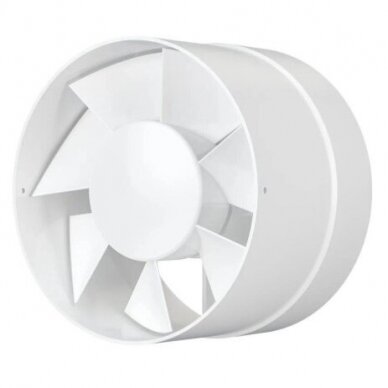 Duct fan | domestic | for ventilation systems | D125 | 128x128x87mm | IP24 | plastic | white