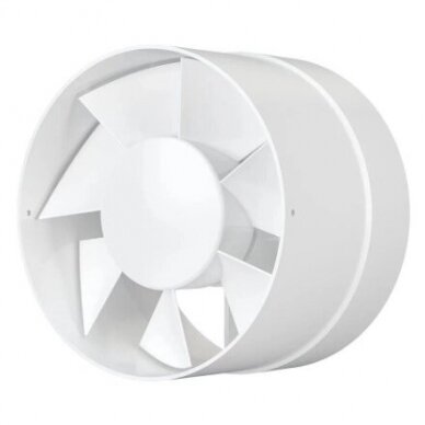 Kanalventilators | sadzīves | ventilācijas sistēmām | D125 | 128x128x87mm | IP24 | plastmasa | balts