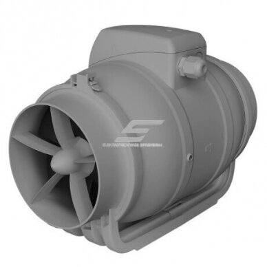Канальный вентилятор смешанного потока Turbo Join Compact 125 | D125 | 355 м³/ч | 29 Вт | 230 В | 2 скорости | 291×173×216 мм | серый | 01872