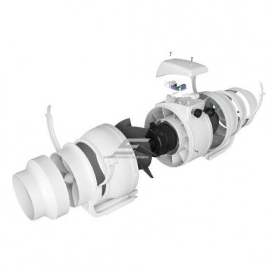 Kanałowy wentylator o przepływie mieszanym Turbo Join Compact 100 | D100 | 250 m³/h | 25 W | 230 V | 2 biegi | 371×173×216 mm | biały | 34604 3 Kanałowy wentylator o przepływie mieszanym Turbo Join Compact 100 | D100 | 250 m³/h | 25 W | 230 V | 2 biegi | 371×173×216 mm | biały | 34604 3