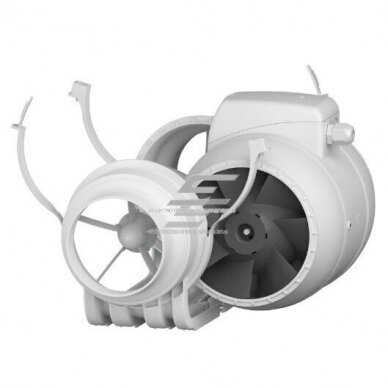 Mixed-flow duct fan Turbo Join Compact 150/160 | D160 | 570 m³/h | 50 W | 230 V | 2 speeds | 340×190×238 mm | grey | 34607 2 Mixed-flow duct fan Turbo Join Compact 150/160 | D160 | 570 m³/h | 50 W | 230 V | 2 speeds | 340×190×238 mm | grey | 34607 2