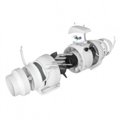 Mixed-flow duct fan Turbo Join Compact 150/160 | D160 | 570 m³/h | 50 W | 230 V | 2 speeds | 340×190×238 mm | grey | 34607 3 Mixed-flow duct fan Turbo Join Compact 150/160 | D160 | 570 m³/h | 50 W | 230 V | 2 speeds | 340×190×238 mm | grey | 34607 3