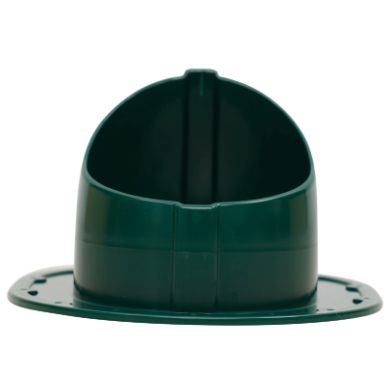 Ventilation outlet flashing for tile roofing | 330×265 mm | ABS | green 3