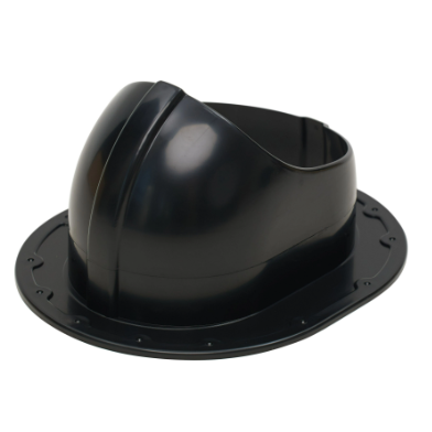 Ventilation outlet flashing for tile roofing | 330×265 mm | ABS | black 2