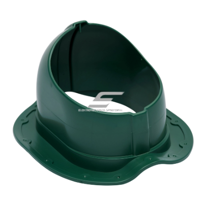 Ventilācijas izvada stiprinājums metāla jumta segumam | 330×265 mm | ABS | zaļš 1 Ventilācijas izvada stiprinājums metāla jumta segumam | 330×265 mm | ABS | zaļš 1