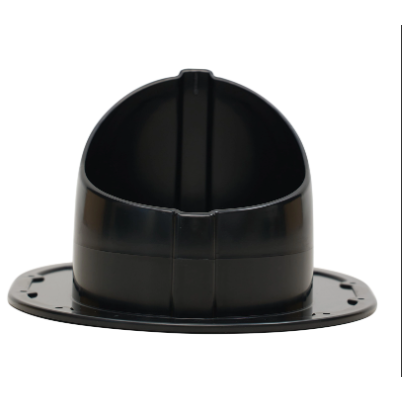 Ventilation outlet flashing for tile roofing | 330×265 mm | ABS | black 3