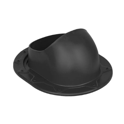 Ventilation outlet flashing for tile roofing | 330×265 mm | ABS | black