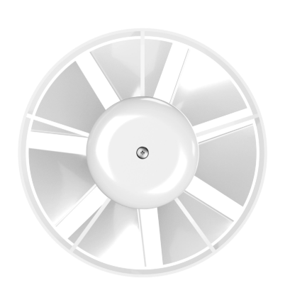 Duct fan | domestic | for ventilation systems | D125 | 128x128x87mm | IP24 | plastic | white 2