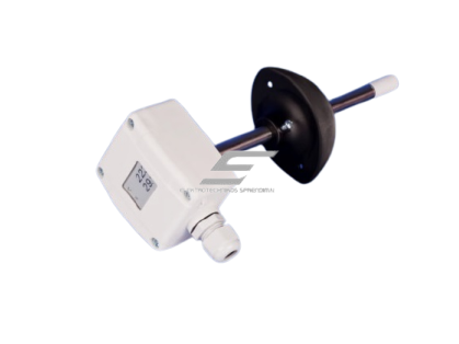 Skaitmeninis kanalinis temperatūros ir drėgmės jutiklis su LCD | 0–10 V DC / 4–20 mA