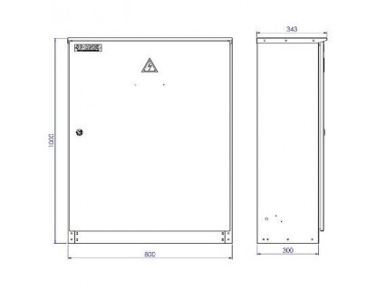 Kabelių tranzitinė spinta | 1000x800x300mm | KS-2 1 Kabelių tranzitinė spinta | 1000x800x300mm | KS-2 1
