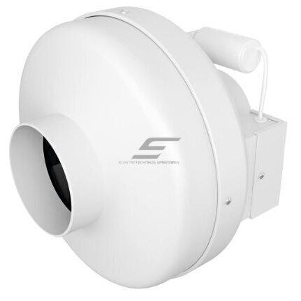 Kanali tsentrifugaalventilaator | D125 | 370 m³/h | 52 W | 230 V | 310 Pa | plastkorpus | valge | 15622