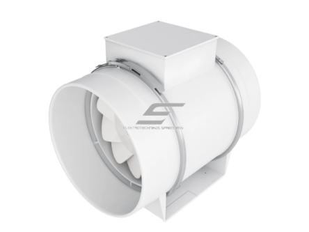 Kanalinis mišraus srauto ventiliatorius Turbo Join Compact 315 | D315 | 2206 m³/h | 390 W | 230 V | 2 greičiai | 446×353×325 mm | baltas | 01869