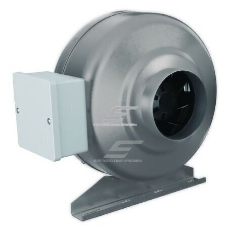 Kanałowy wentylator odśrodkowy z silnikiem EBM El-Turbo Action 100P | D100 | 250 m³/h | 44 W | 230 V | 357 Pa | stal ocynkowana | szary | 046495