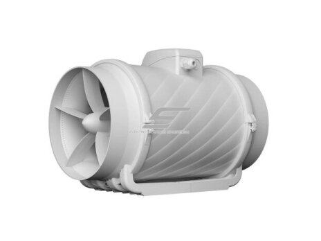 Kanalinis mišraus srauto ventiliatorius Turbo Join Compact 200 | D200 | 1200 m³/h | 130 W | 230 V | 2 greičiai | 307×240×203 mm | baltas | 01867