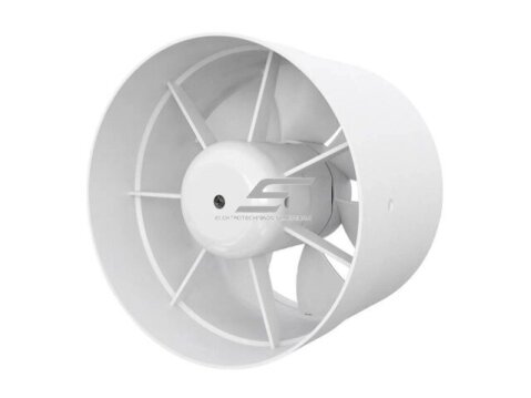 Kanalinis ventiliatorius | buitinis | ventiliacijos | vėdinimo sistemoms | D150 | 153x153x104mm | IP24 | plastikas | baltas 1