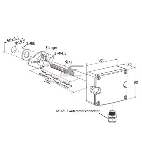 Канальный датчик CO2 | измеритель концентрации углекислого газа | RS485 / 4-20mA / 0-10V | 16-30VDC | IP65 2