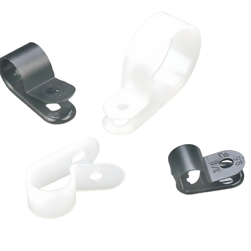 Cable | wire holder | R type | 3/8R (10mm) | round | black | 100pcs. 2