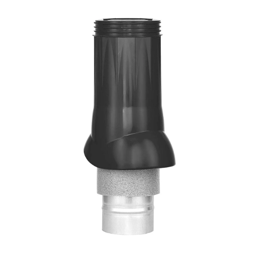Kominek wentylacyjny D125/160 | izolowany | 510 mm | ABS | czarny
