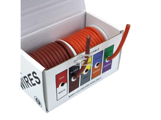 Karščiui ir šalčiui atsparus silikoninis elektros kabelis | 14AWG (~3.5 mm²) | 20 m | alavuotas varis | IP65 | -60…+200°C | raudona + ruda Karščiui ir šalčiui atsparus silikoninis elektros kabelis | 14AWG (~3.5 mm²) | 20 m | alavuotas varis | IP65 | -60…+200°C | raudona + ruda