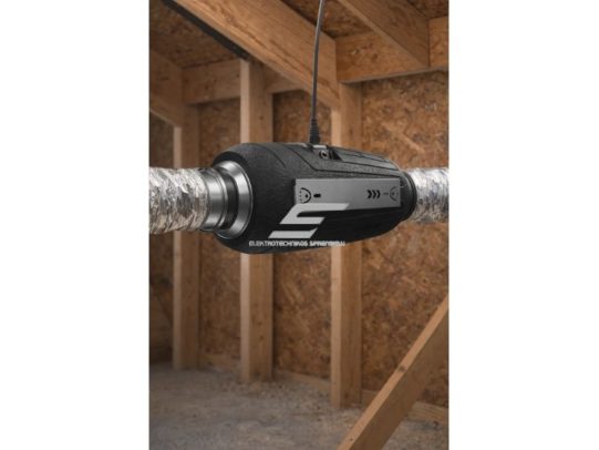 Kanalinis mišraus srauto ventiliatorius su garso izoliacija | D100 | 250 m³/h | 50 W | 230 V | 2 greičiai | 690×233×236 mm | IPX4 | juodas | ESLP23485 5 Kanalinis mišraus srauto ventiliatorius su garso izoliacija | D100 | 250 m³/h | 50 W | 230 V | 2 greičiai | 690×233×236 mm | IPX4 | juodas | ESLP23485 5