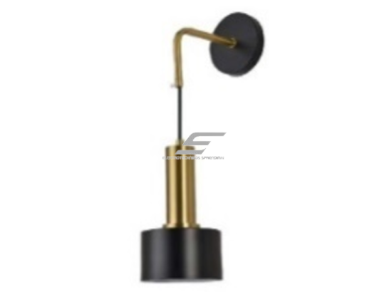 Šviestuvas tvirtinamas ant sienos | E27 | 1x35W | 230V | Ø130x250mm | be lempučių | IP20 | juodas korpusas | baltas vidus
