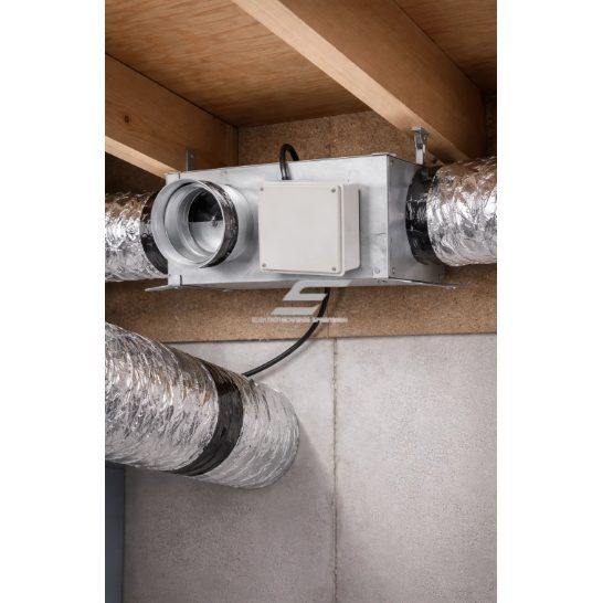 Kanālu centrbēdzes ventilators zema profila korpusā | D100 | 239 m³/h | 58 W | 230 V | 328 Pa | 341×145×283 mm | cinkots tērauds | ESLP22879 3 Kanālu centrbēdzes ventilators zema profila korpusā | D100 | 239 m³/h | 58 W | 230 V | 328 Pa | 341×145×283 mm | cinkots tērauds | ESLP22879 3