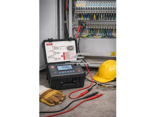 Izoliacijos varžos matuoklis (megometras) | 0.01 MΩ–10 TΩ | 100-5000 V | LCD ekranas | AC/DC įtampos, srovės ir talpos matavimas 4