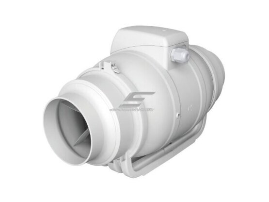 Kanalinis mišraus srauto ventiliatorius Turbo Join Compact 125 | D125 | 355 m³/h | 29 W | 230 V | 2 greičiai | 291×173×216 mm | pilkas | 34605