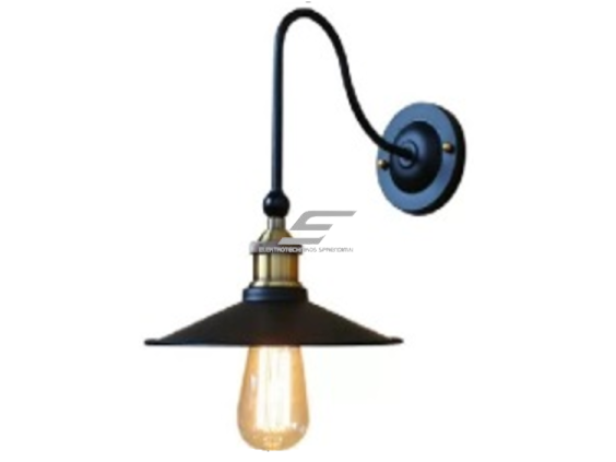 Šviestuvas tvirtinamas ant sienos | E27 | 1x35W | 230V | Ø220x350mm | be lempučių | IP20 | juodas Šviestuvas tvirtinamas ant sienos | E27 | 1x35W | 230V | Ø220x350mm | be lempučių | IP20 | juodas