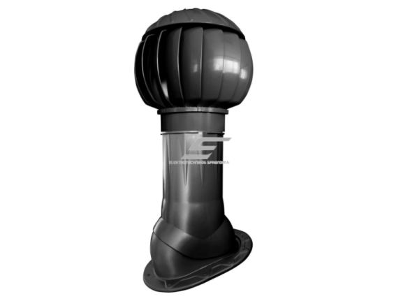 Rotacinis deflektorius D160 | rutuliniai guoliai | ABS plastikas | juodas 2 Rotacinis deflektorius D160 | rutuliniai guoliai | ABS plastikas | juodas 2