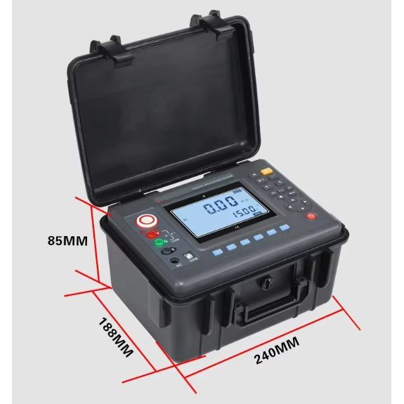 Isolatsioonitakistuse mõõtja (Megomeeter) | 0.01 MΩ–10 TΩ | 100–5000 V | LCD ekraan | AC/DC pinge, voolu ja mahtuvuse mõõtmine 3 Isolatsioonitakistuse mõõtja (Megomeeter) | 0.01 MΩ–10 TΩ | 100–5000 V | LCD ekraan | AC/DC pinge, voolu ja mahtuvuse mõõtmine 3