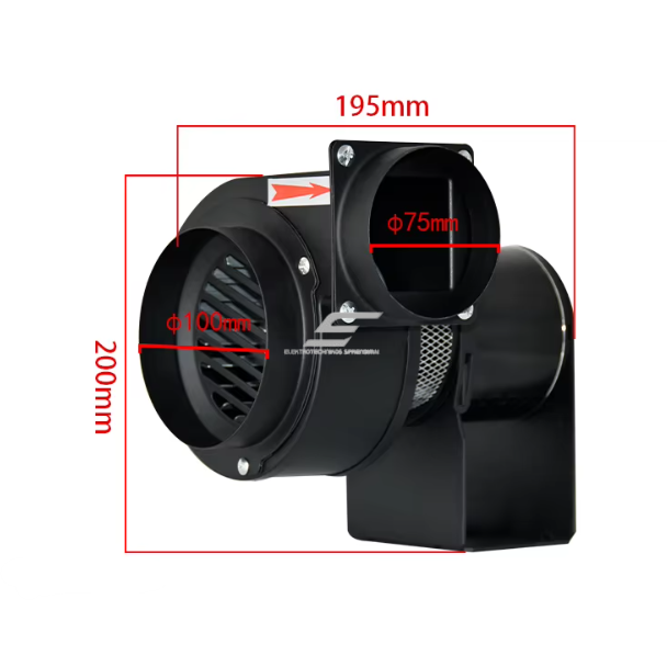 Tsentrifugaalpuhur | 45 W | 230 V | 162 m³/h | sisend Ø100 mm | väljund Ø75 mm | ES-CY100 5 Tsentrifugaalpuhur | 45 W | 230 V | 162 m³/h | sisend Ø100 mm | väljund Ø75 mm | ES-CY100 5