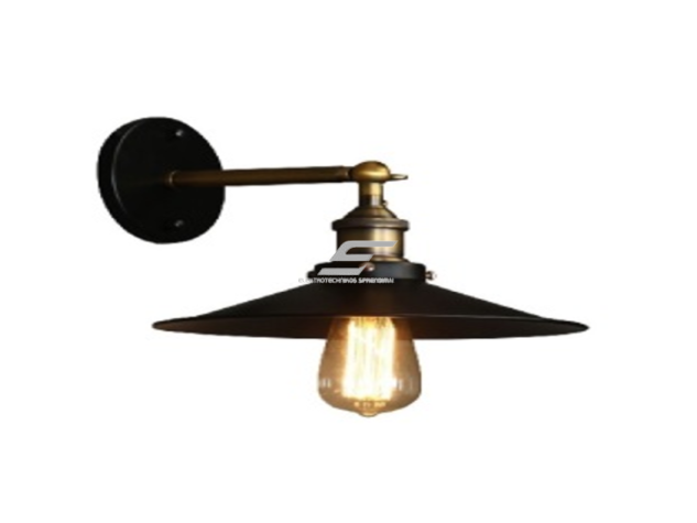 Šviestuvas tvirtinamas ant sienos | E27 | 1x35W | 230V | Ø220x180mm | be lempučių | IP20 | juodas Šviestuvas tvirtinamas ant sienos | E27 | 1x35W | 230V | Ø220x180mm | be lempučių | IP20 | juodas
