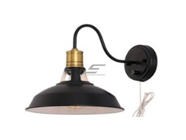Šviestuvas tvirtinamas ant sienos | E27 | 1x35W | 230V | Ø260x90mm | be lempučių | IP20 | juodas Šviestuvas tvirtinamas ant sienos | E27 | 1x35W | 230V | Ø260x90mm | be lempučių | IP20 | juodas