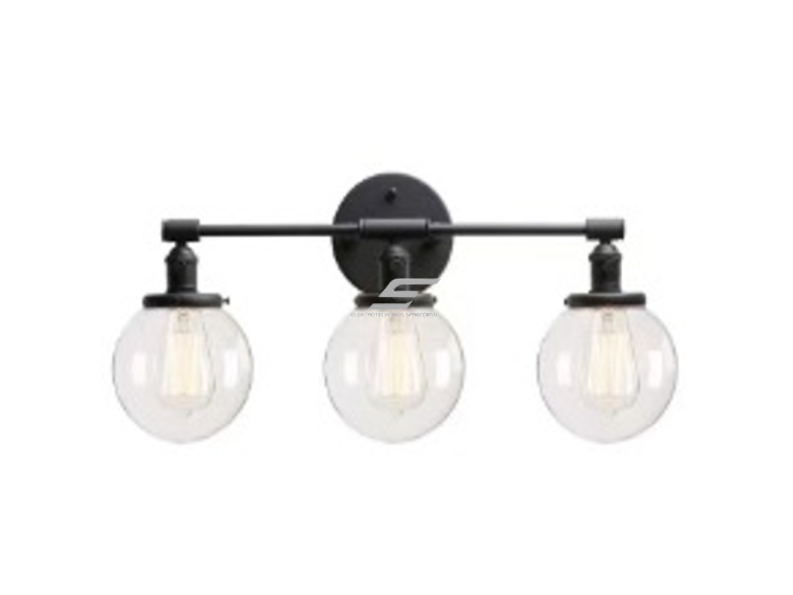 Šviestuvas tvirtinamas ant sienos | E27 | 3x35W | 230V | Ø150x180mm | be lempučių | IP20 | juodas