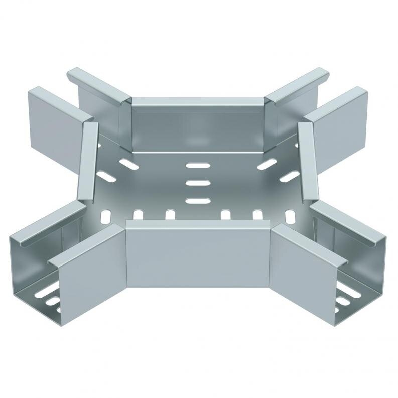 Four-way cable tray connector | for electrical installation | 200×60 mm ...