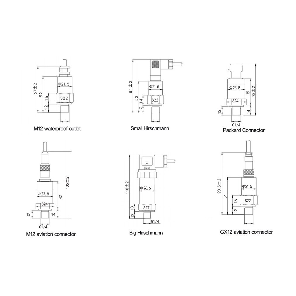 Keraamiline rõhuandur anduriga -100kPa–6MPa | 0–60MPa | IP54/65 6 Keraamiline rõhuandur anduriga -100kPa–6MPa | 0–60MPa | IP54/65 6