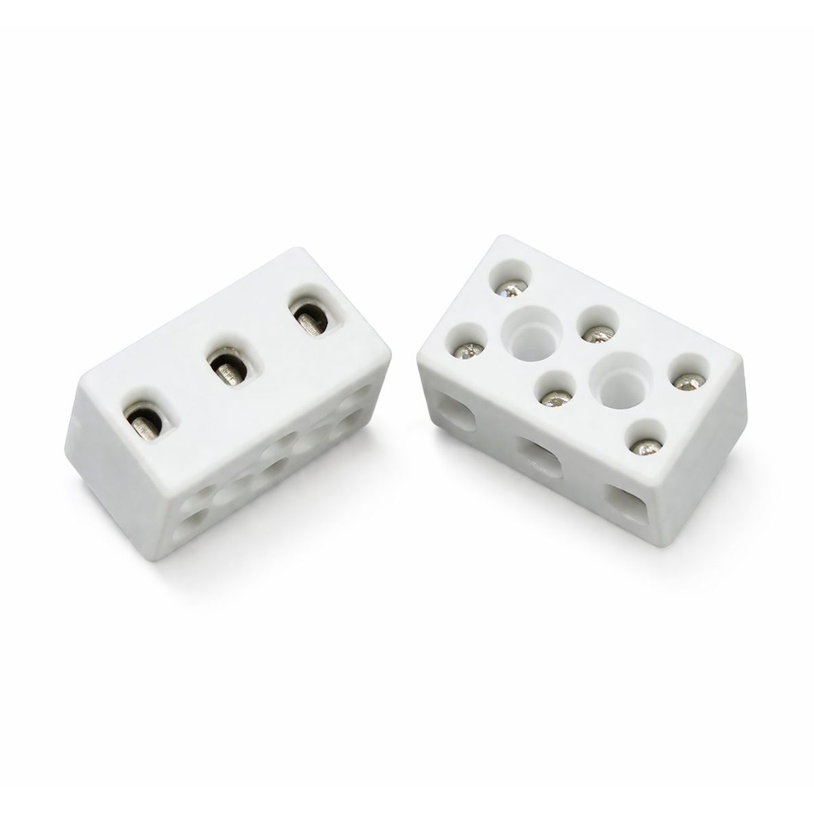 Ceramic connector | terminal block | 3 contacts | 10A | 450V | steatite | screw type | for high temperature Ceramic connector | terminal block | 3 contacts | 10A | 450V | steatite | screw type | for high temperature