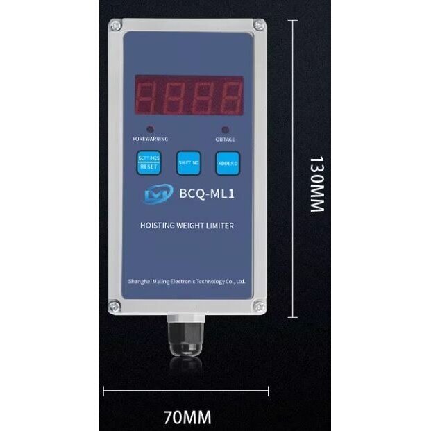 Lifting equipment | crane load limiter with weight sensor | above 16T | 380V | 130x70mm | grey 2 Lifting equipment | crane load limiter with weight sensor | above 16T | 380V | 130x70mm | grey 2