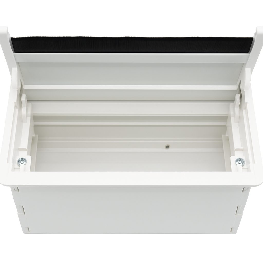 Puszka gniazd | do montażu w meblach | 8 modułów | 234x112x100mm | biały 2 Puszka gniazd | do montażu w meblach | 8 modułów | 234x112x100mm | biały 2
