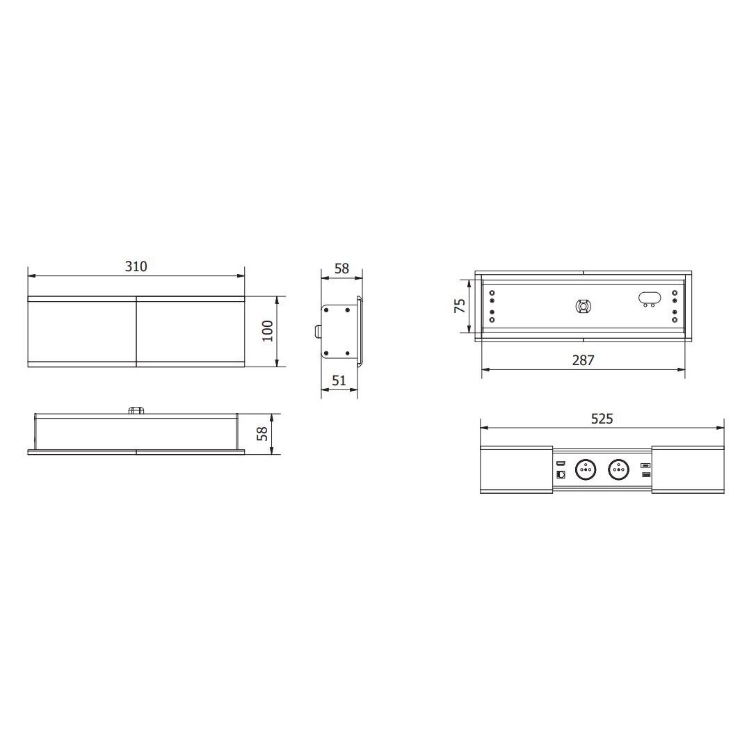 Kontaktligzdu bloks | iebūvējams mēbelēs | aizverams | 2xSchuko | 2xUSB-A+C | 1xHDMI | 1xRJ45 | 310x100x58mm | 1,5m kabelis | sudraba krāsā | GTV | AE-PB2SPRES-53 | 5902801349829 4 Kontaktligzdu bloks | iebūvējams mēbelēs | aizverams | 2xSchuko | 2xUSB-A+C | 1xHDMI | 1xRJ45 | 310x100x58mm | 1,5m kabelis | sudraba krāsā | GTV | AE-PB2SPRES-53 | 5902801349829 4