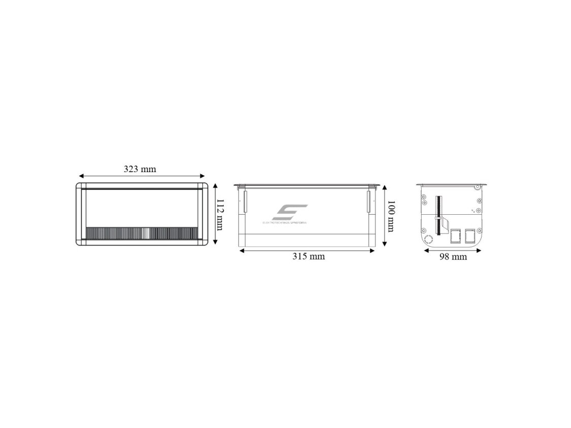 Modulinis kištukinių lizdų | jungčių blokas | dėžutė | montuojamas į baldus | užsidarantis | 12 mod. | 323x112x100mm | juodas | ESP01-12-02 2 Modulinis kištukinių lizdų | jungčių blokas | dėžutė | montuojamas į baldus | užsidarantis | 12 mod. | 323x112x100mm | juodas | ESP01-12-02 2