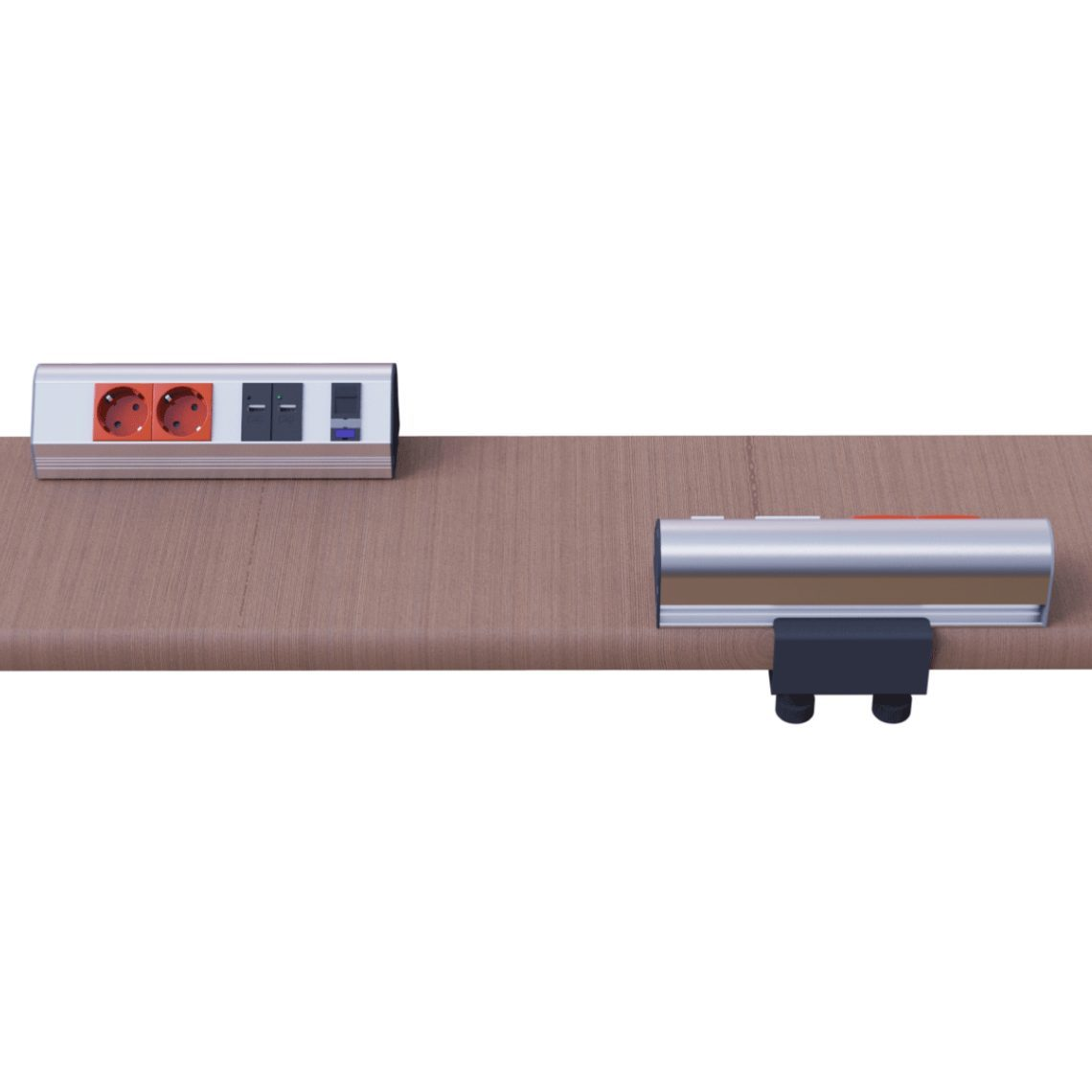Mounting bracket for socket outlet blocks | for 35-75mm tabletop | TEM 1 Mounting bracket for socket outlet blocks | for 35-75mm tabletop | TEM 1