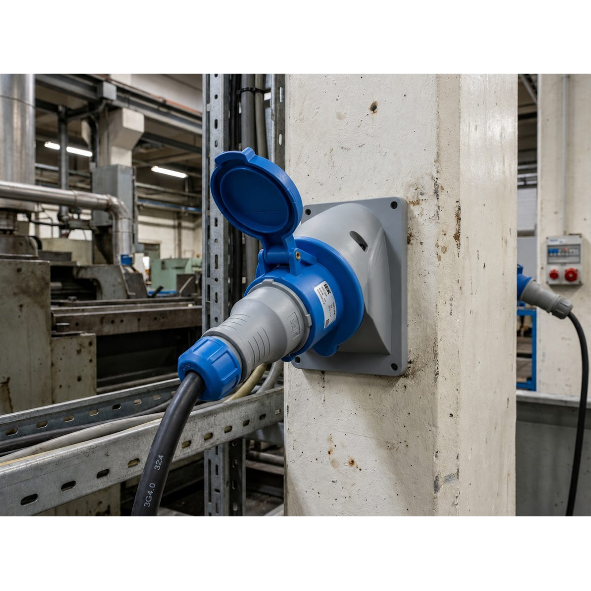 Industrial angled socket | 3P | 32A | 230V | 2P+PE | 6h | IP44 | IEK | PSN11-032-3 | 4606056177503 2 Industrial angled socket | 3P | 32A | 230V | 2P+PE | 6h | IP44 | IEK | PSN11-032-3 | 4606056177503 2