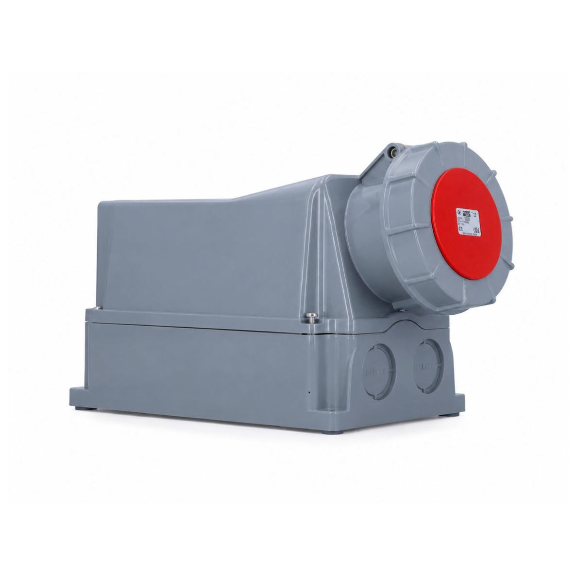Industrial surface-mounted CEE socket | 5P | 125A | 400V | IP67 | red | 6h | with screw terminals 1