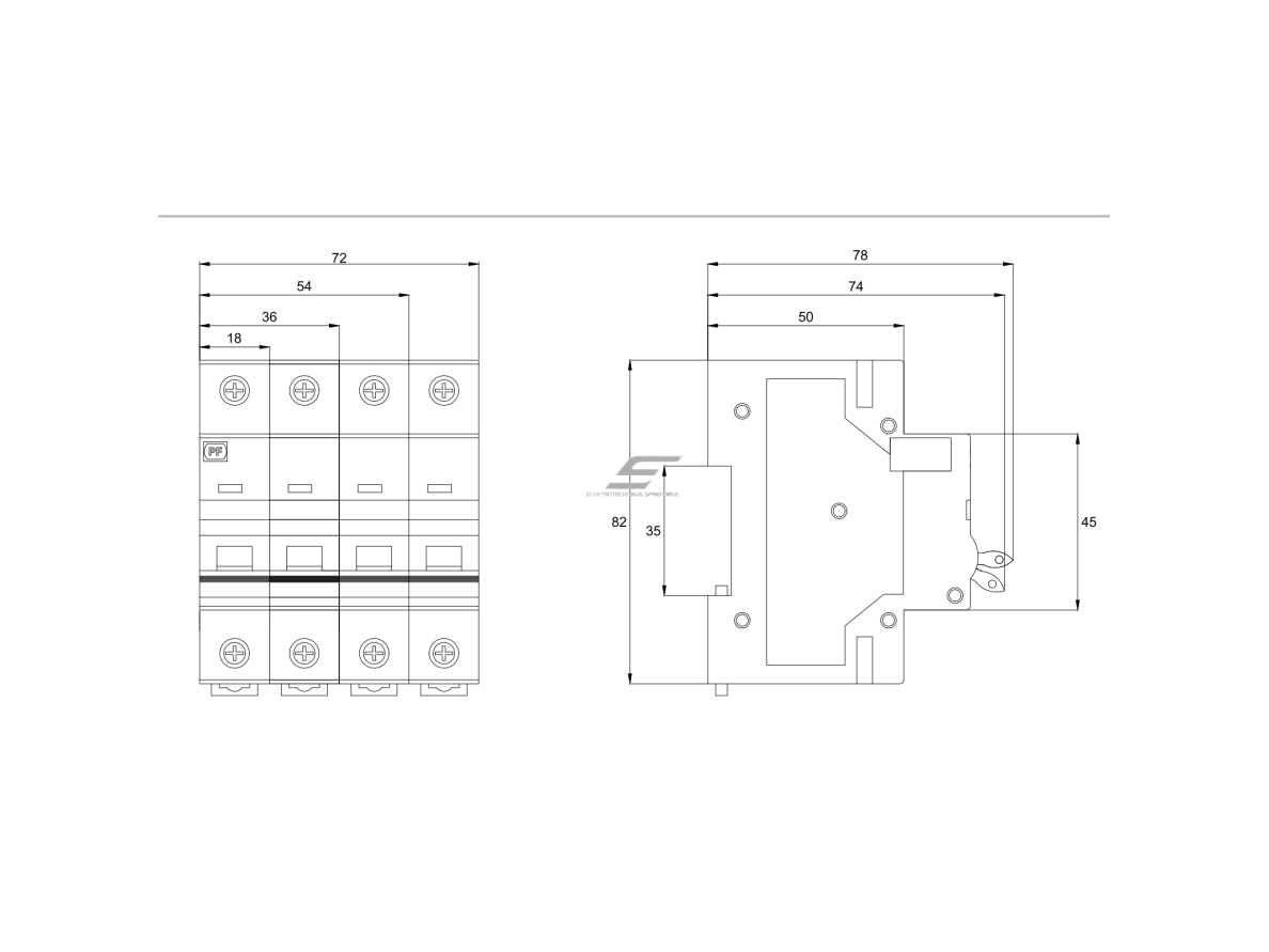 Modulinis kirtiklis | 3P | 40A | IP20 | DIN | Promfactor Baltic | EVO | FSD33040 | 4779040154511 1