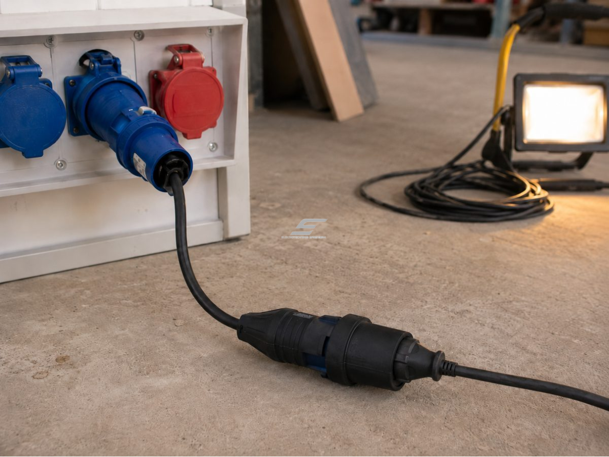 Kištukas | adapteris | perėjimas | iš 230V 16A į 230V 3P 16A | IP54 | FAMATEL | 13000 | 8436019853894 1